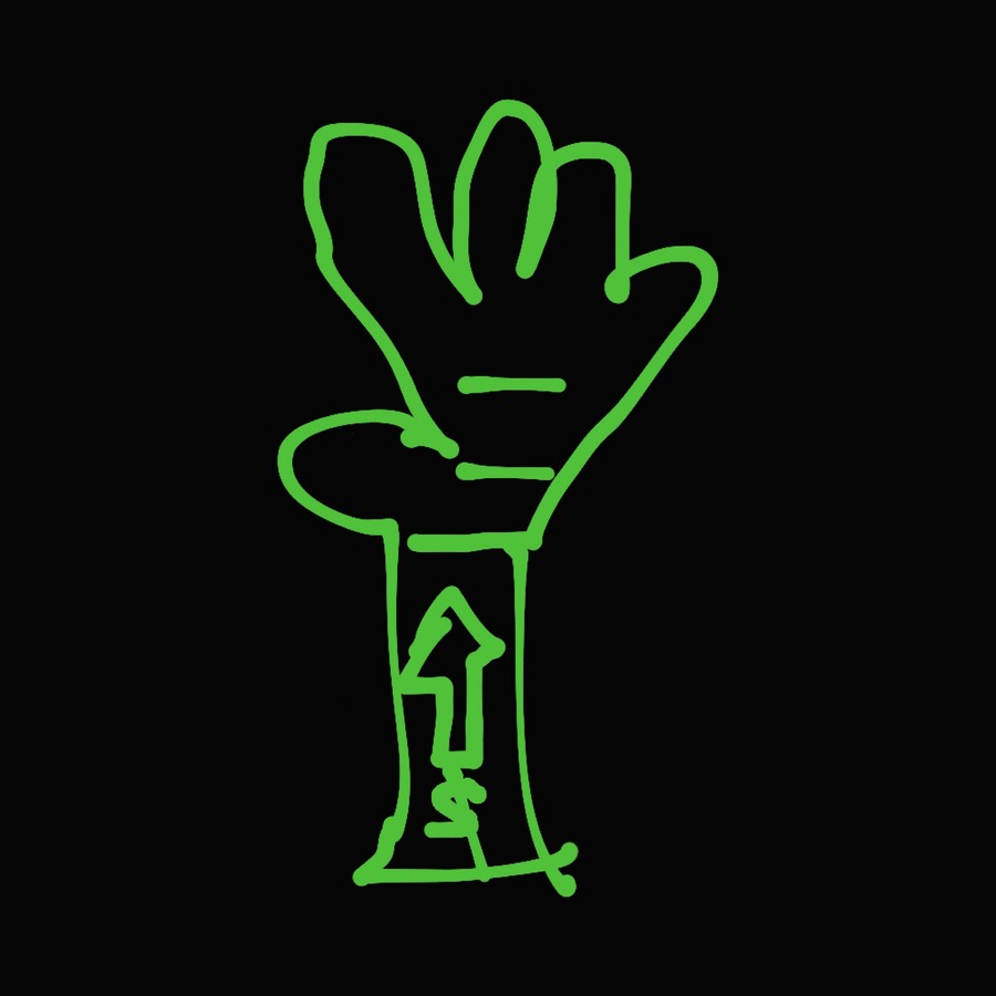 High Five Coin neon hand logo